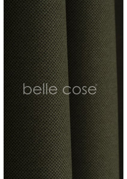 Country Tarz Hasır Termal Karartma Blackout Yeşil Fon Perde Tek Kanat fiyatları