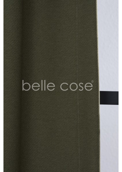 Country Tarz Hasır Termal Karartma Blackout Yeşil Fon Perde Tek Kanat modelleri