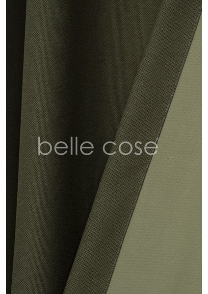 Country Tarz Hasır Termal Karartma Blackout Yeşil Fon Perde Tek Kanat indirimleri