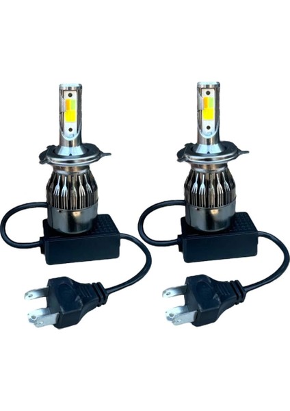 3 Renk Buz Mavi+Beyaz+Limon Sarı Çakarlı H4 LED Far Ampulü fiyatları