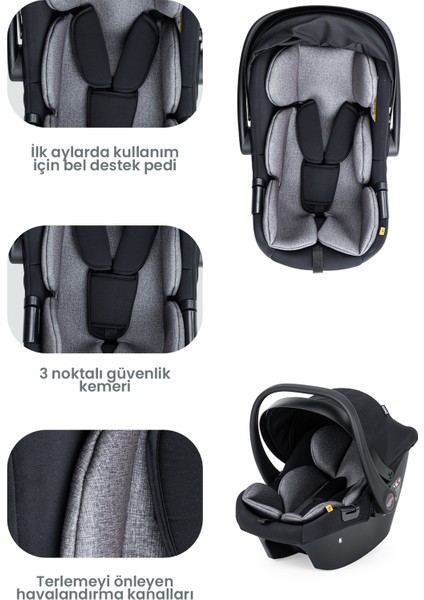 Echo Travel Sistem Bebek Arabası Siyah