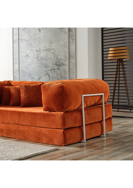 Legom Stil Aktivite Koltuğu Yatak Olabilen Çok Amaçlı Kanepe Kiremit