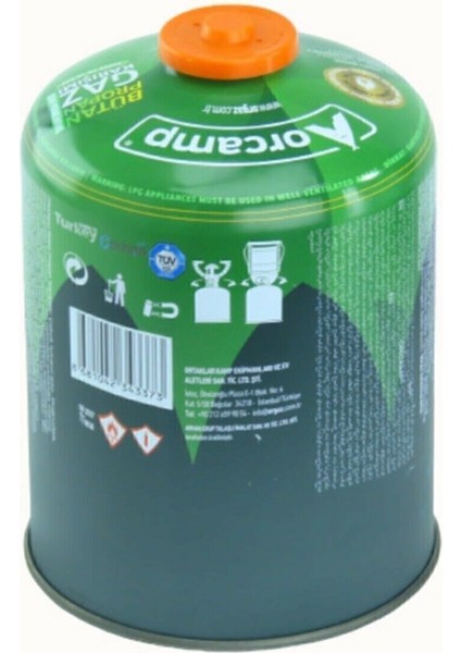 KTS-450 Gaz Kartusu 450 gr %30 Propan %70 Butan ile Güvenli Kullanım indirimleri