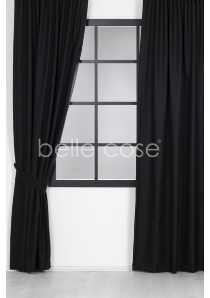 Country Tarz Hasır Termal Karartma Blackout Siyah Fon Perde Tek Kanat fiyatları