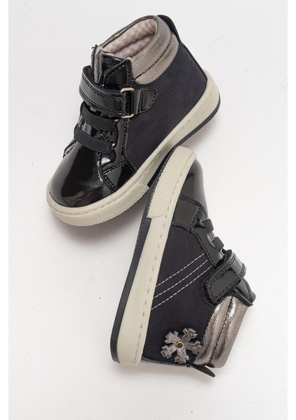 Kız Çocuk Siyah Hakiki Deri Suya Dayanıklı Anatomik Ilk Adım Bot indirimleri