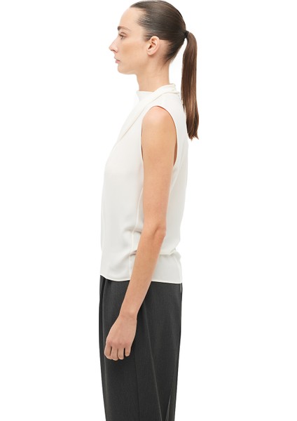 Ekru Degaje Yaka Bluz modelleri