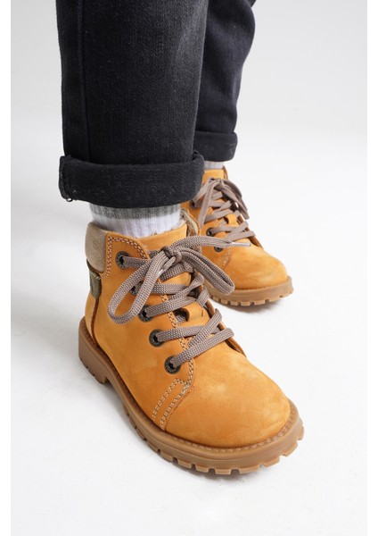 Erkek Çocuk Sarı Hakiki Deri Anatomik Günlük Bot indirimleri