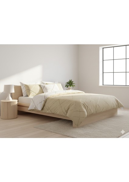 Ranforce Reflection Bej Çift Kişilik Nevresim Takımı fiyatları