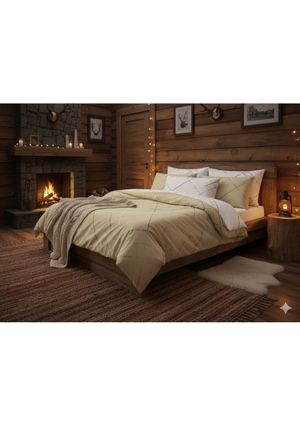 Ranforce Reflection Bej Çift Kişilik Nevresim Takımı modelleri