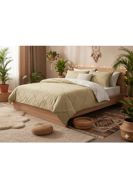 Ranforce Reflection Bej Çift Kişilik Nevresim Takımı indirimleri