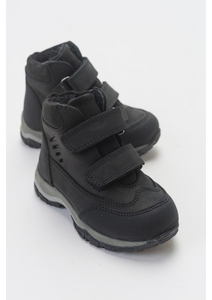 Erkek Çocuk Siyah Hakiki Deri Anatomik Günlük Bot modelleri