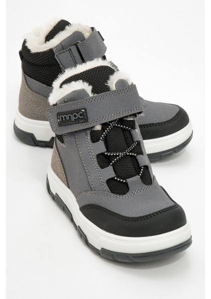 Erkek Çocuk Gri Suni Deri Suya Dayanıklı Anatomik Günlük Bot fiyatları