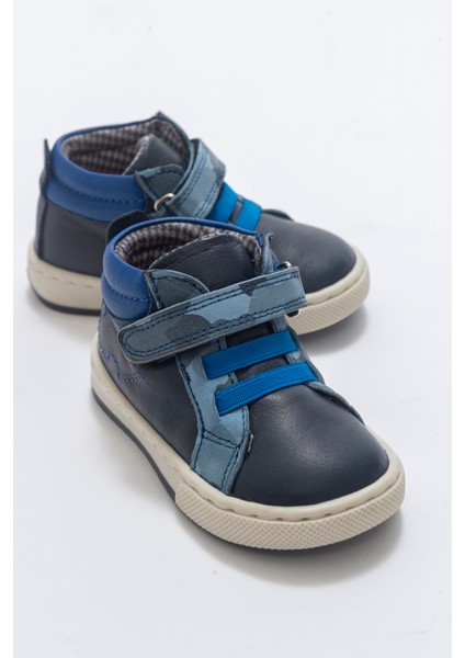 Erkek Çocuk Lacivert Hakiki Deri Suya Dayanıklı Anatomik Ilk Adım Bot fırsatları