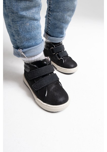 Kız Çocuk Siyah Hakiki Deri Suya Dayanıklı Anatomik Günlük Bot fırsatları