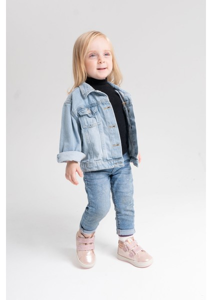 Kız Çocuk Pudra Hakiki Deri Suya Dayanıklı Anatomik Günlük Bot