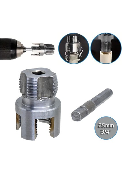 6424 Pvc Pprc Boru Iç ve Dış Diş Açma Aparatı 3/4" (25 Mm)