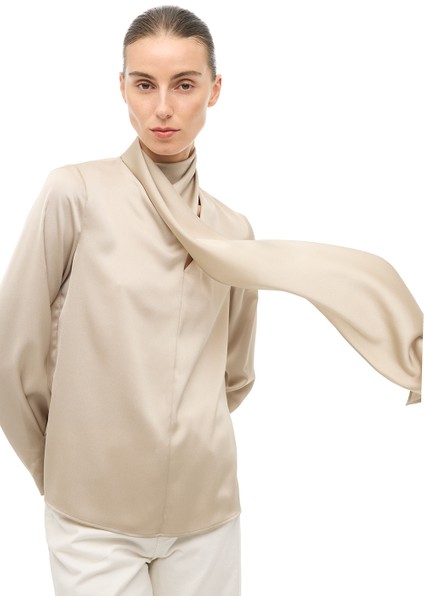 Bej Şal Yaka Bluz fiyatları