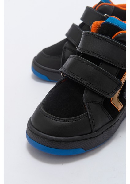 Erkek Çocuk Siyah Hakiki Deri Suya Dayanıklı Günlük Bot fırsatları