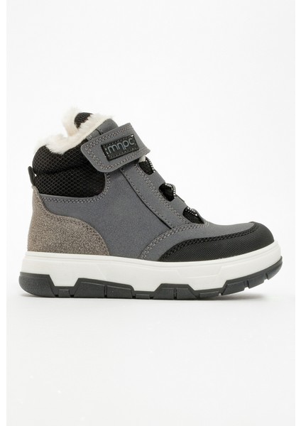 Erkek Çocuk Gri Suni Deri Suya Dayanıklı Anatomik Günlük Bot indirimleri