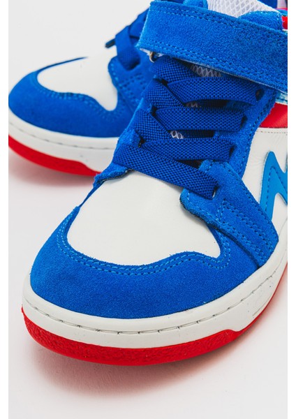 Unisex Çocuk Saks Mavi Baskı Hakiki Deri Anatomik Günlük Bot fırsatları