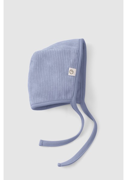 Fitilli Kadife Bebek Ingiliz Şapka Mavi