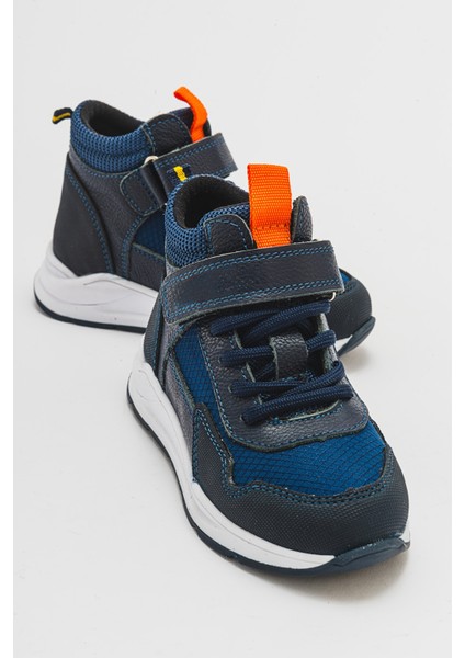 Erkek Çocuk Lacivert Hakiki Deri Suya Dayanıklı Anatomik Günlük Bot fırsatları