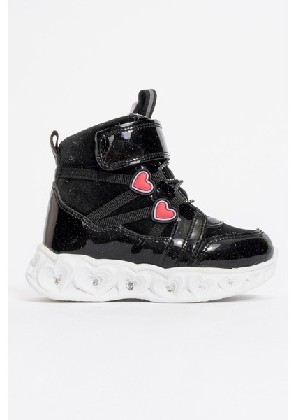 Kız Çocuk Siyah Işıklı Taban Suya Dayanıklı Anatomik Günlük Bot indirimleri