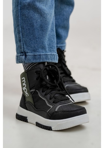 Erkek Çocuk Siyah Suya Dayanıklı Anatomik Sneaker Günlük Bot fırsatları
