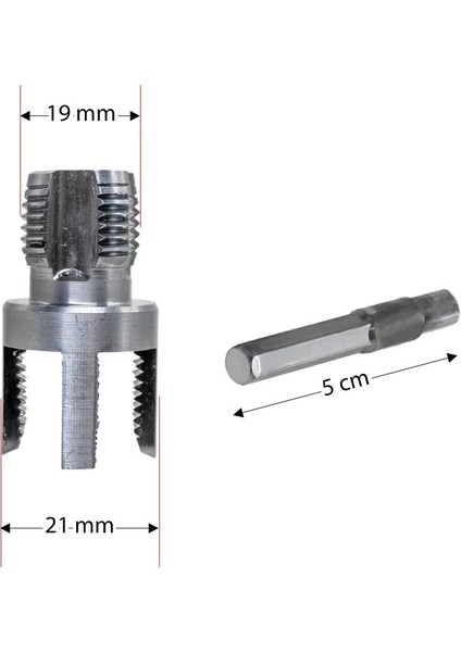 6423 Pvc Pprc Boru Iç ve Dış Diş Açma Aparatı 1/2" (20 Mm) modelleri