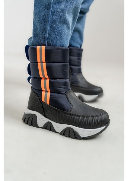 Erkek Çocuk Lacivert Suni Deri Suya Dayanıklı Kürklü Günlük Bot fırsatları