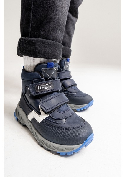 Erkek Çocuk Lacivert Hakiki Deri Anatomik Günlük Bot fiyatları