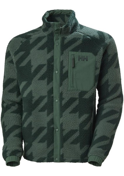 Panorama Printed Pile Snap Erkek Polar