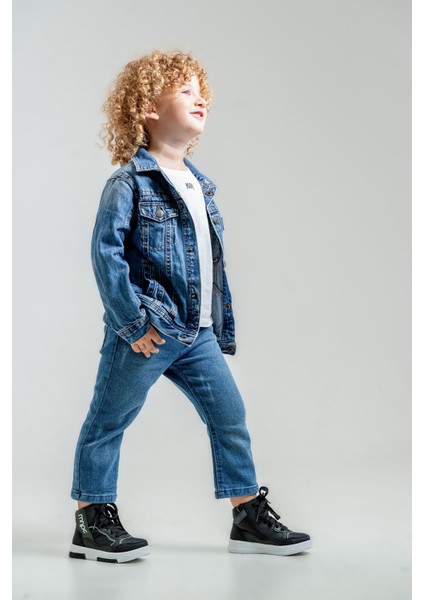 Erkek Çocuk Siyah Suya Dayanıklı Anatomik Sneaker Günlük Bot