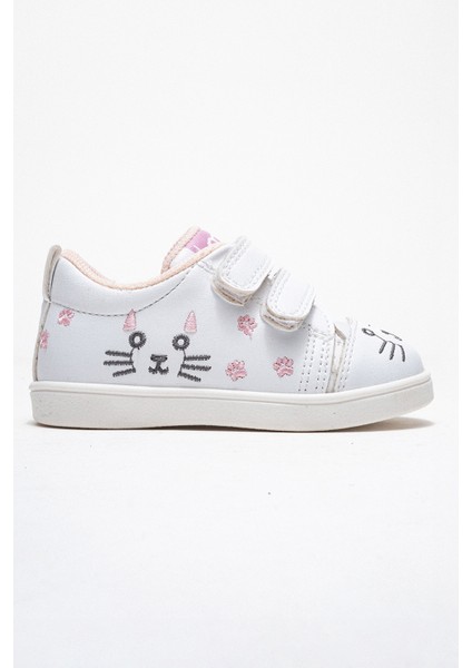 Kız Çocuk Beyaz Kedili Sneaker Ayakkabı indirimleri