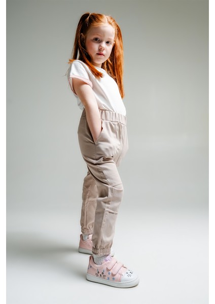 Kız Çocuk Pudra Kedili Sneaker Ayakkabı indirimleri