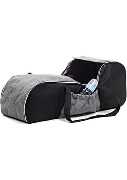 Portbebe Ana Kucağı Puset Bebek Taşıma (Sıvı ve Rüzgar Geçirmez) Gri-Siyah fırsatları