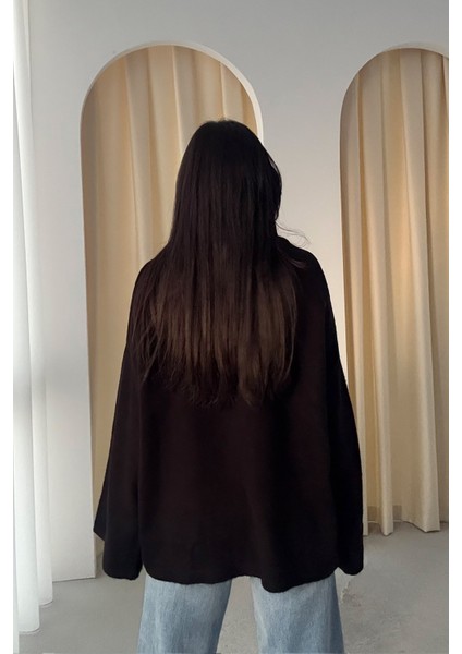 Siyah Bisiklet Yaka Oversize Pinterest Triko kazak fırsatları