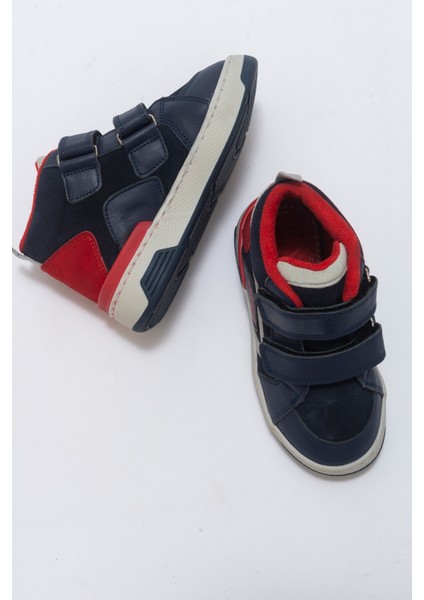 Erkek Çocuk Lacivert Hakiki Deri Suya Dayanıklı Anatomik Günlük Bot indirimleri