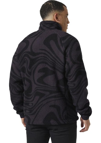 Panorama Printed Pile Snap Mont Erkek Polar modelleri