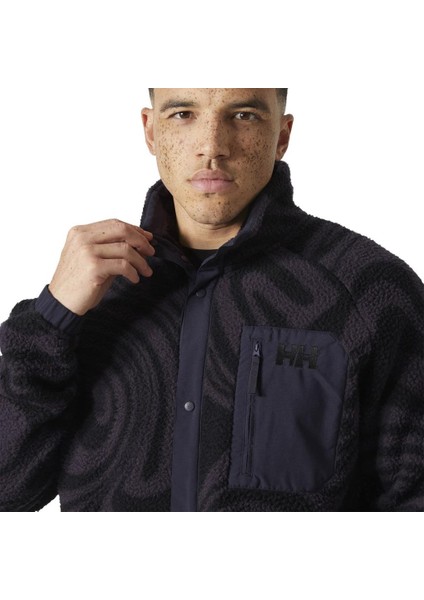 Panorama Printed Pile Snap Mont Erkek Polar fırsatları