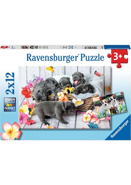 2X12 Parça Puzzle Yavru Köpekler 56361