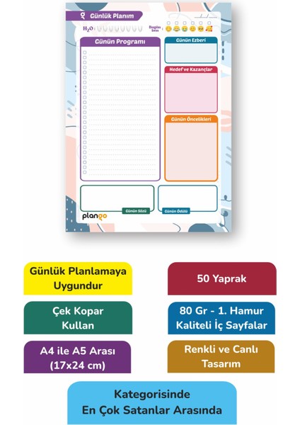 Günlük Planlayıcı - Daily Planner - Ders Çalışma Planlayıcı - Planlama Defteri fırsatları
