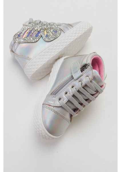 Kız Çocuk Gümüş Hakiki Deri Suya Dayanıklı Anatomik Ilk Adım Bot fırsatları