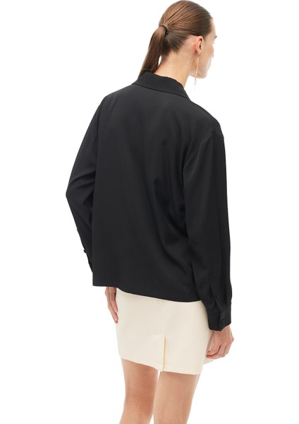 Siyah Klasik Yaka Bluz modelleri