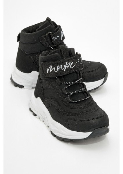 Kız Çocuk Siyah Suni Deri Suya Dayanıklı Anatomik Günlük Bot fiyatları