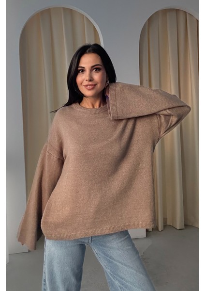 Vizon Bisiklet Yaka Oversize Pinterest Triko kazak fiyatları