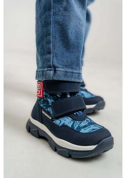 Erkek Çocuk Lacivert Su Geçirmez Anatomik Günlük Bot