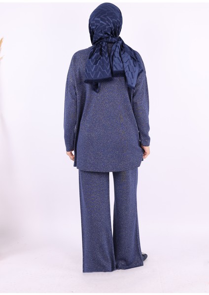 18197 Simli Triko Tunik Pantolon Takım Lacivert fırsatları