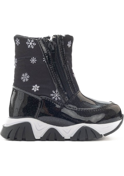 Kız Çocuk Siyah Simli Rugan Deri Suya Dayanıklı Kürklü Günlük Bot fırsatları