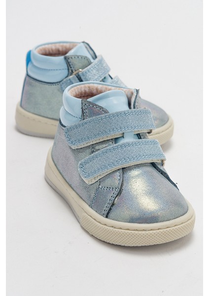 Kız Çocuk Mavi Hakiki Deri Suya Dayanıklı Anatomik Günlük Bot fiyatları